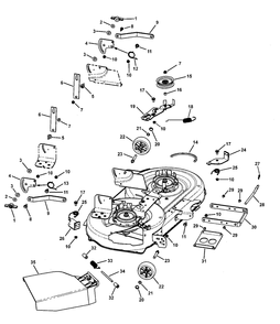 42" Mower Deck Group Diagram and Parts List for 7800370-FLT185420 2008 Briggs and Stratton Lawn Tractor